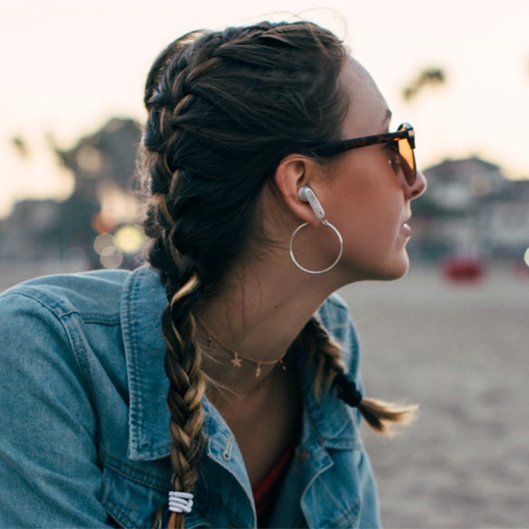 Earbuds - Earbuds are wireless earphones that connect to your phone via bluetooth. The earbuds charge automatically in the supplied case, so you can enjoy your favourite music or podcast on the go for hours!