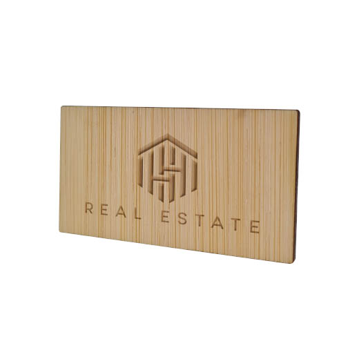 Eco Badges - Choose a sustainable appearance by using an Eco Badge made from bamboo.