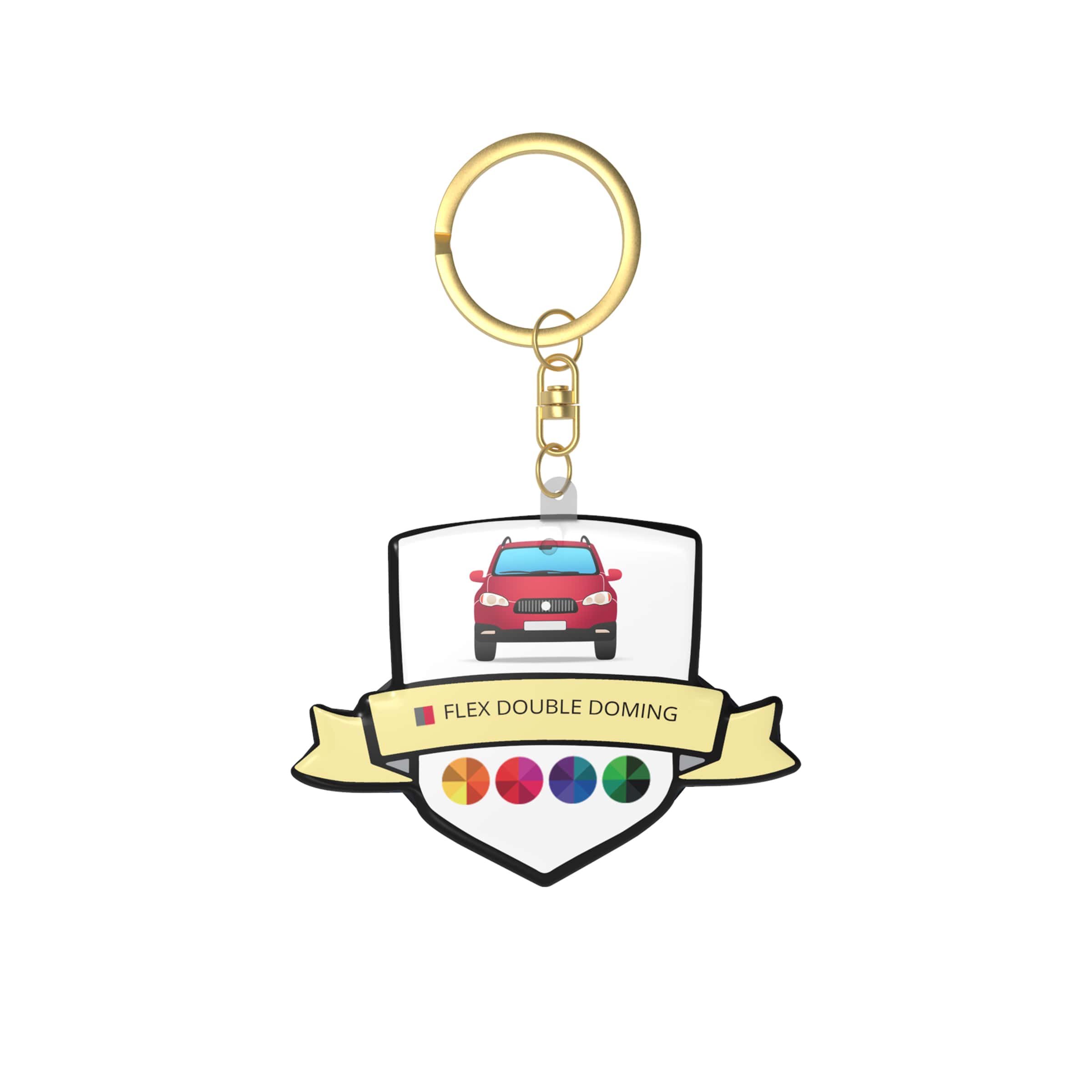 Key Ring Flex Gold