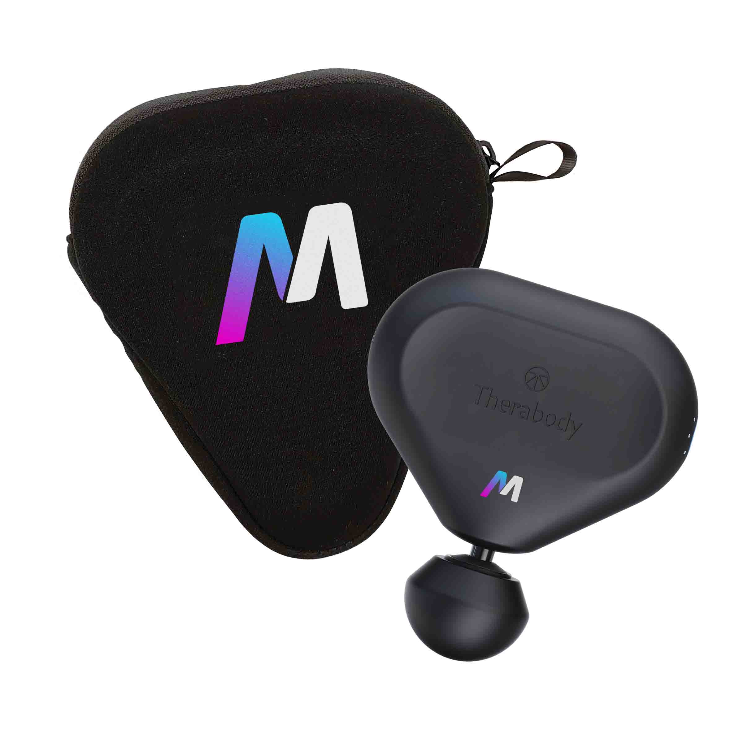 Therabody Theragun Mini Black - Personalise with full colour print, a Soft Case with a thermal print in full colour and een sleeve.