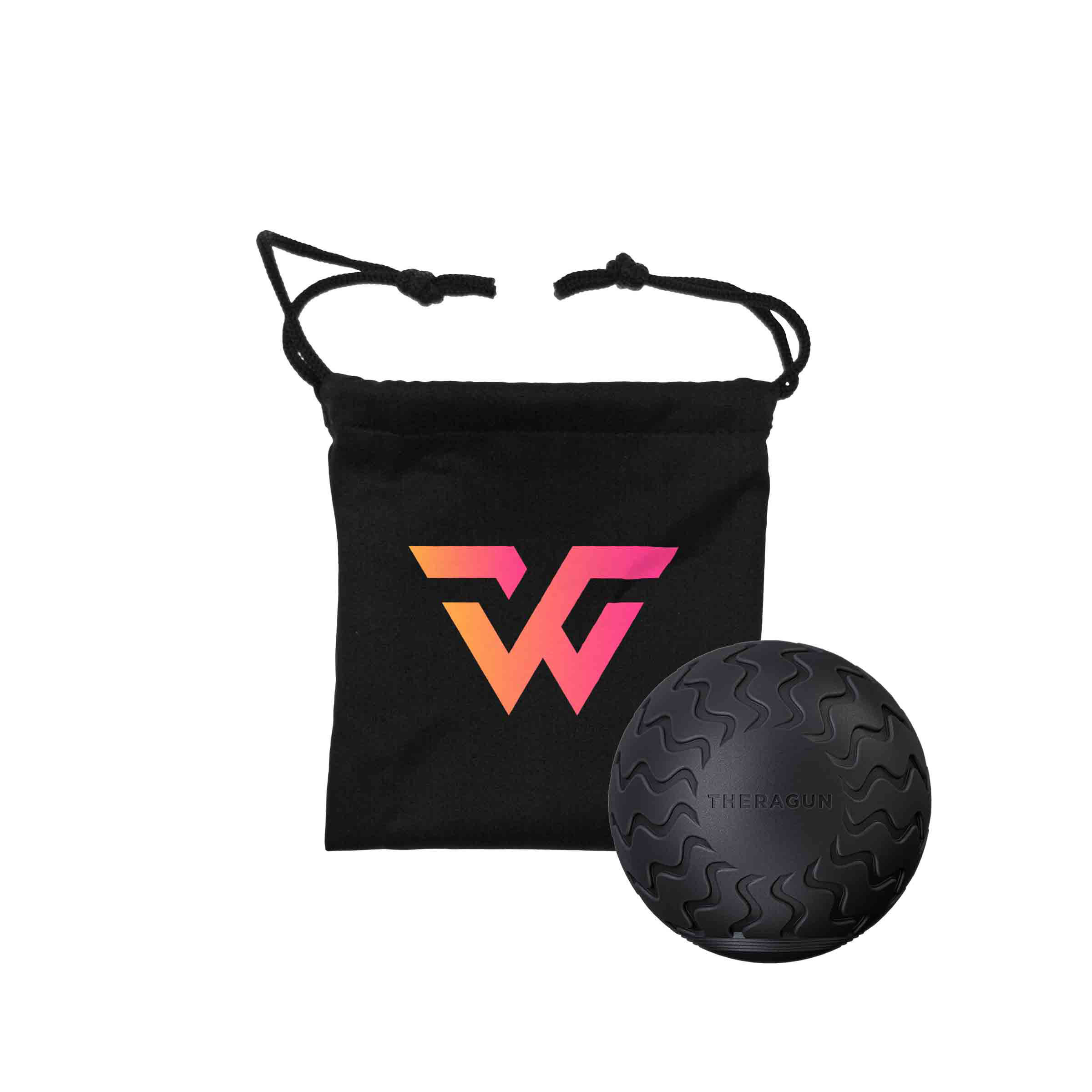 Therabody Wave Solo Black - Personalise with a pouch with thermal print in full colour and a sleeve